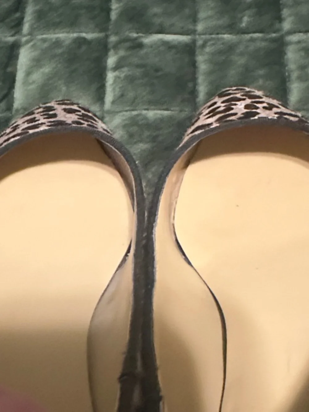 Talbots Leopard Haircalf Pointed Toe Ballet Flats - Brown & Black